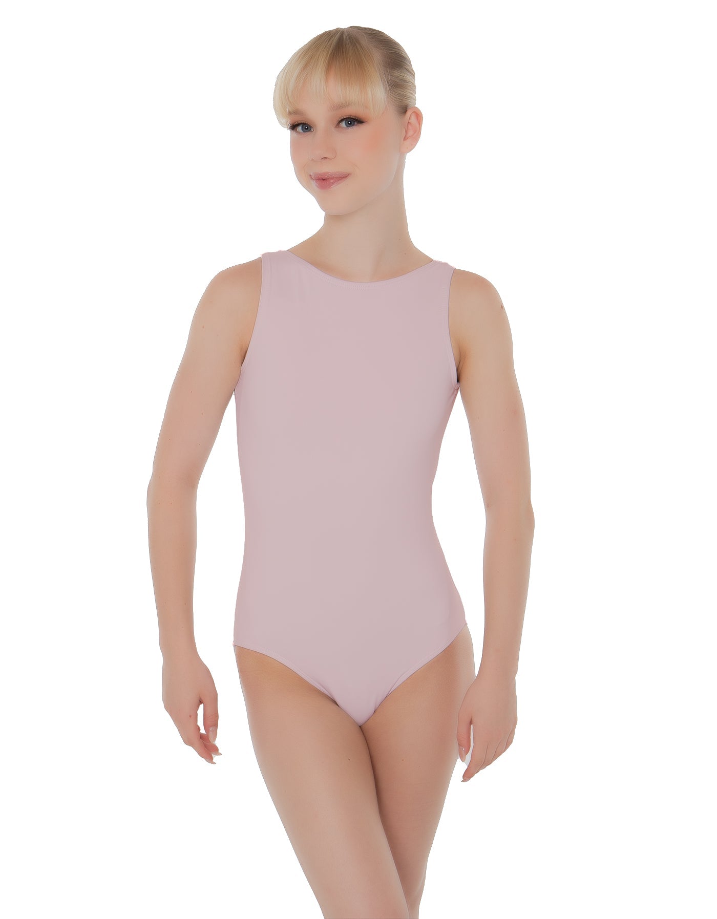Solid Lycra Boatneck Open Back Leotard