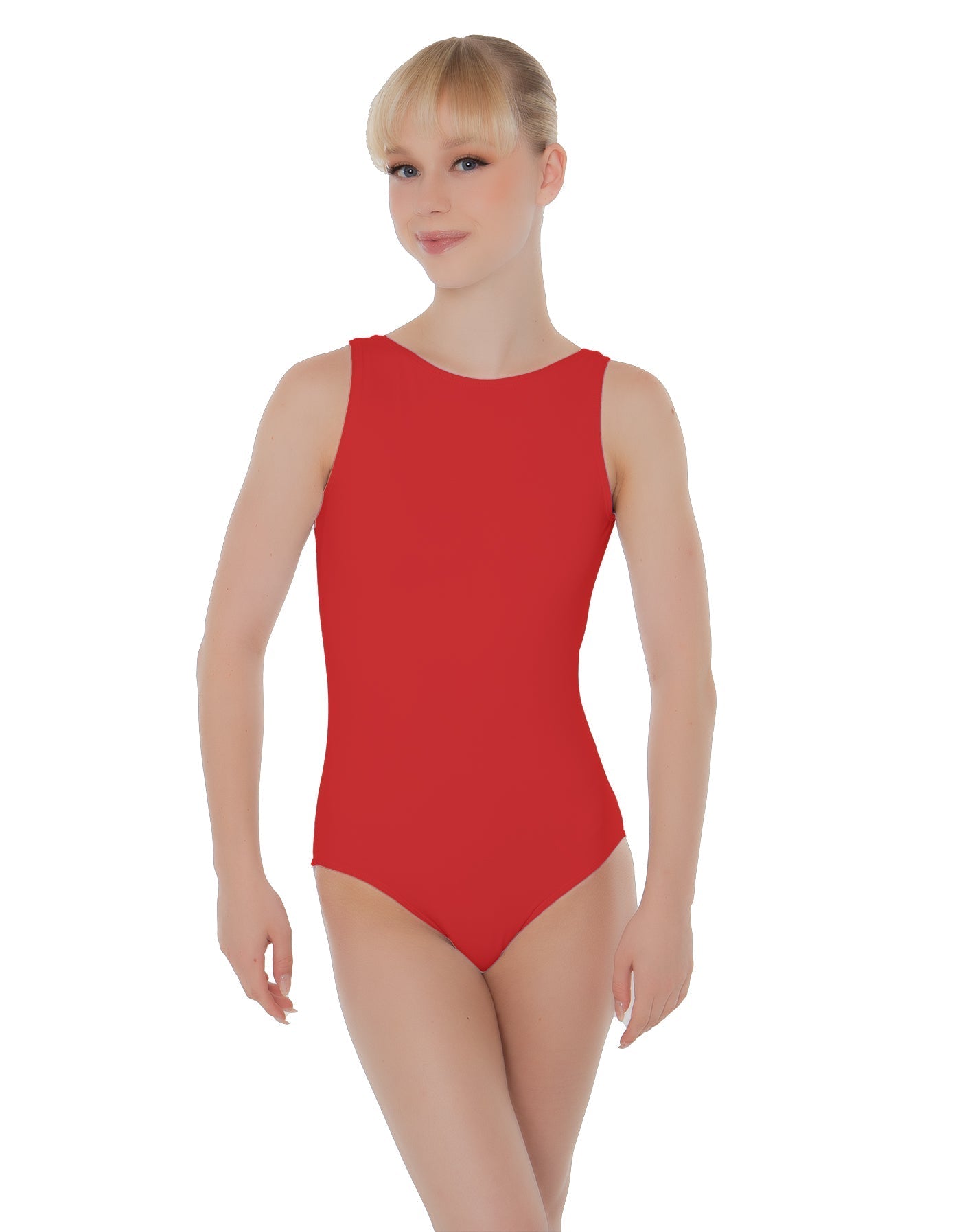 Solid Lycra Boatneck Open Back Leotard