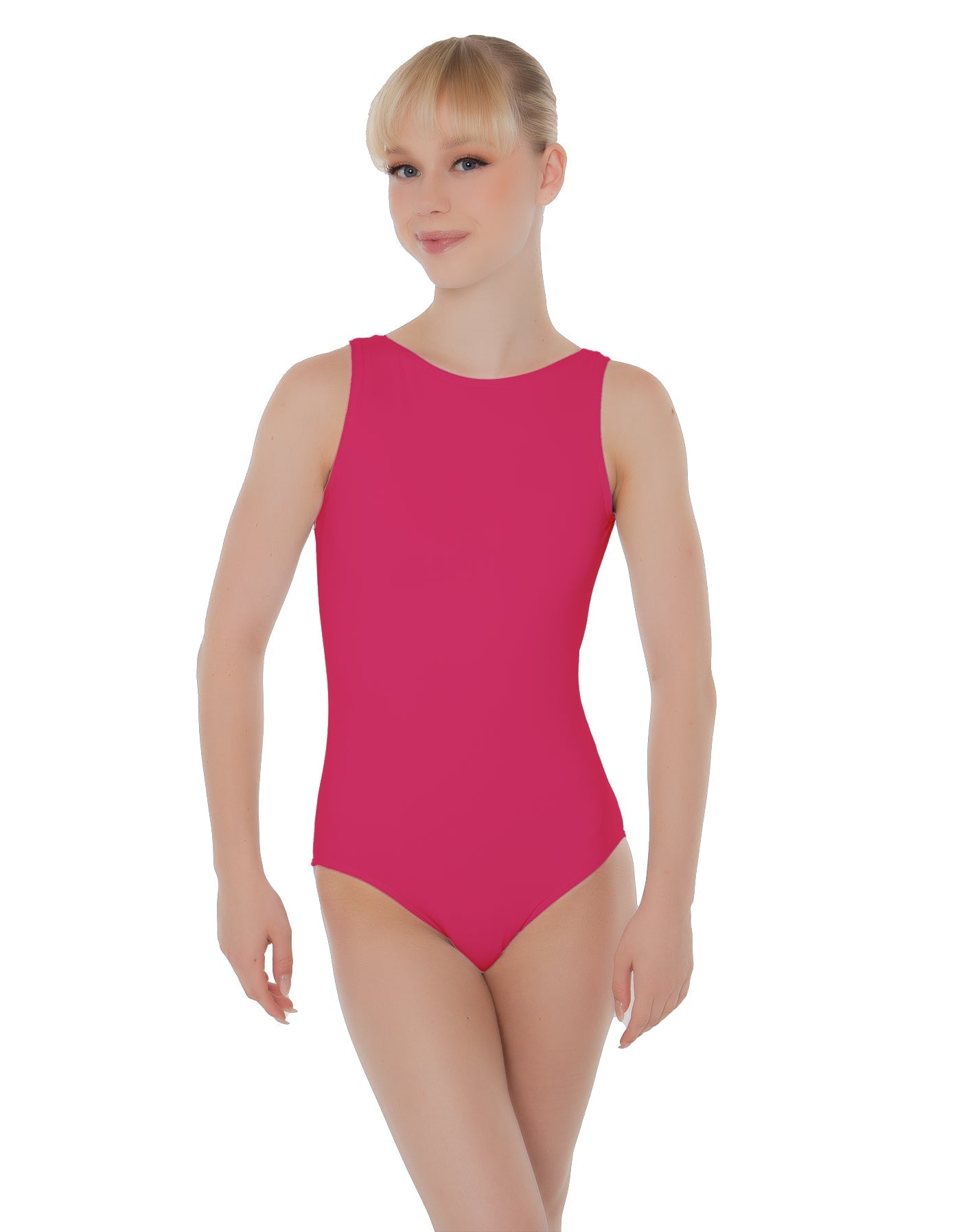 Solid Lycra Boatneck Open Back Leotard