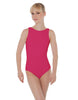 Solid Lycra Boatneck Open Back Leotard