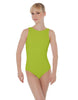 Solid Lycra Boatneck Open Back Leotard