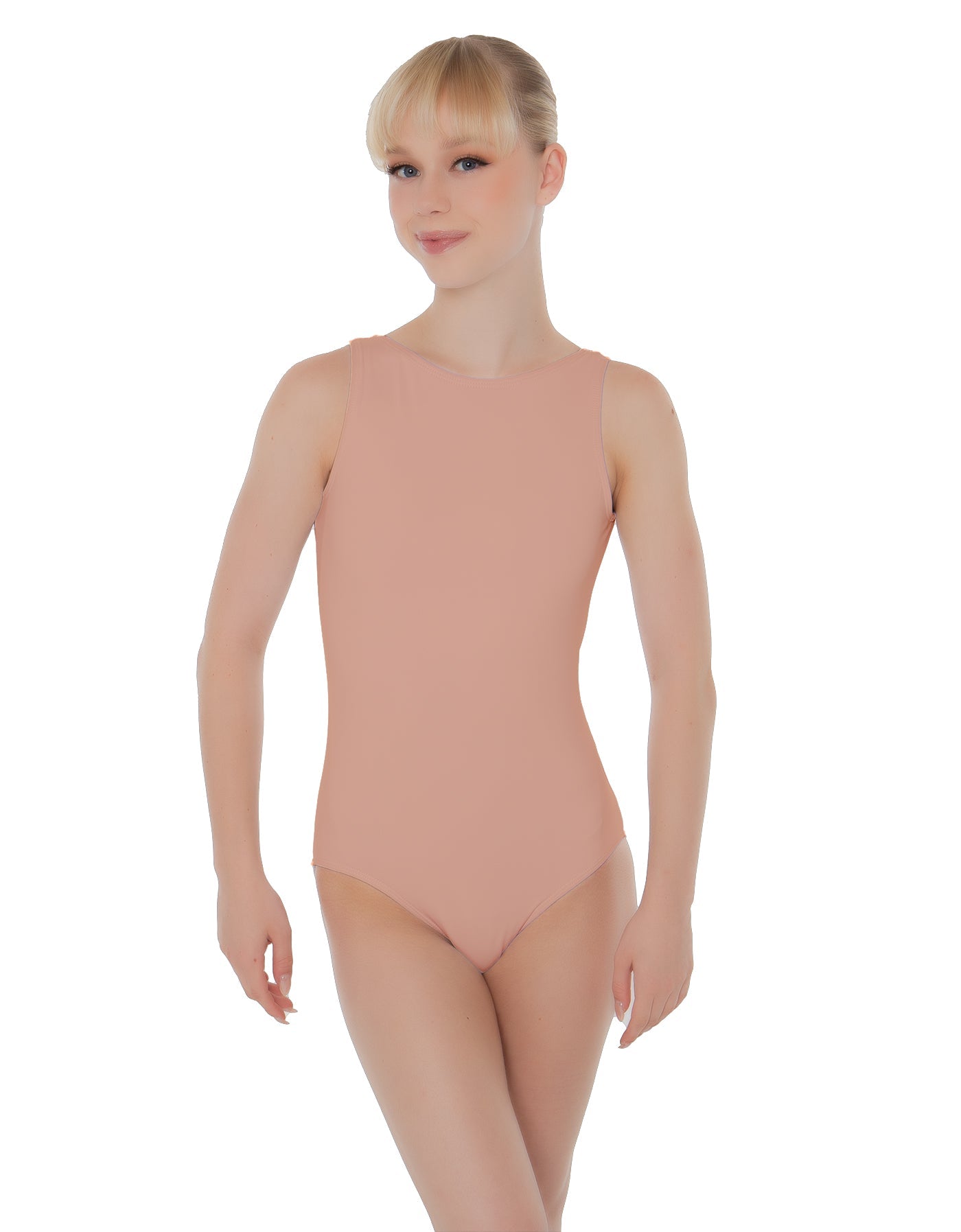 Solid Lycra Boatneck Open Back Leotard