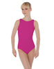 Solid Lycra Boatneck Open Back Leotard