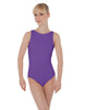 Solid Lycra Boatneck Open Back Leotard