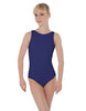 Solid Lycra Boatneck Open Back Leotard