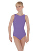 Solid Lycra Boatneck Open Back Leotard