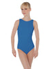 Solid Lycra Boatneck Open Back Leotard