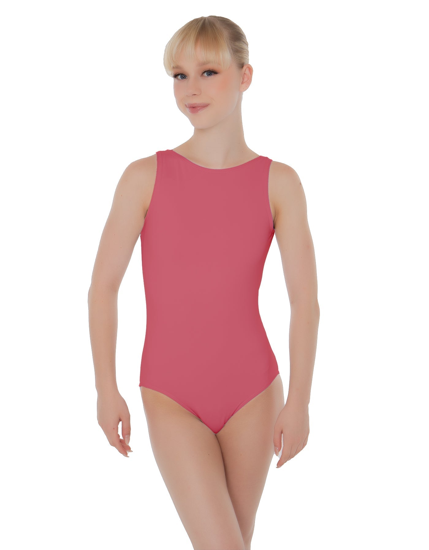 Solid Lycra Boatneck Open Back Leotard