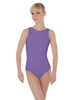Solid Lycra Boatneck Open Back Leotard