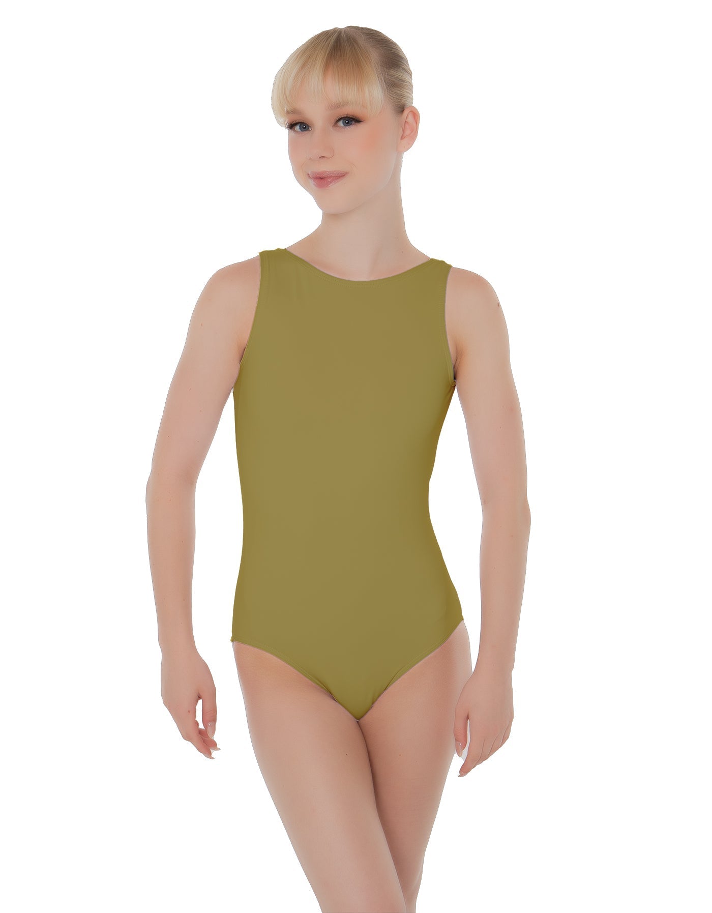 Solid Lycra Boatneck Open Back Leotard