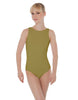 Solid Lycra Boatneck Open Back Leotard