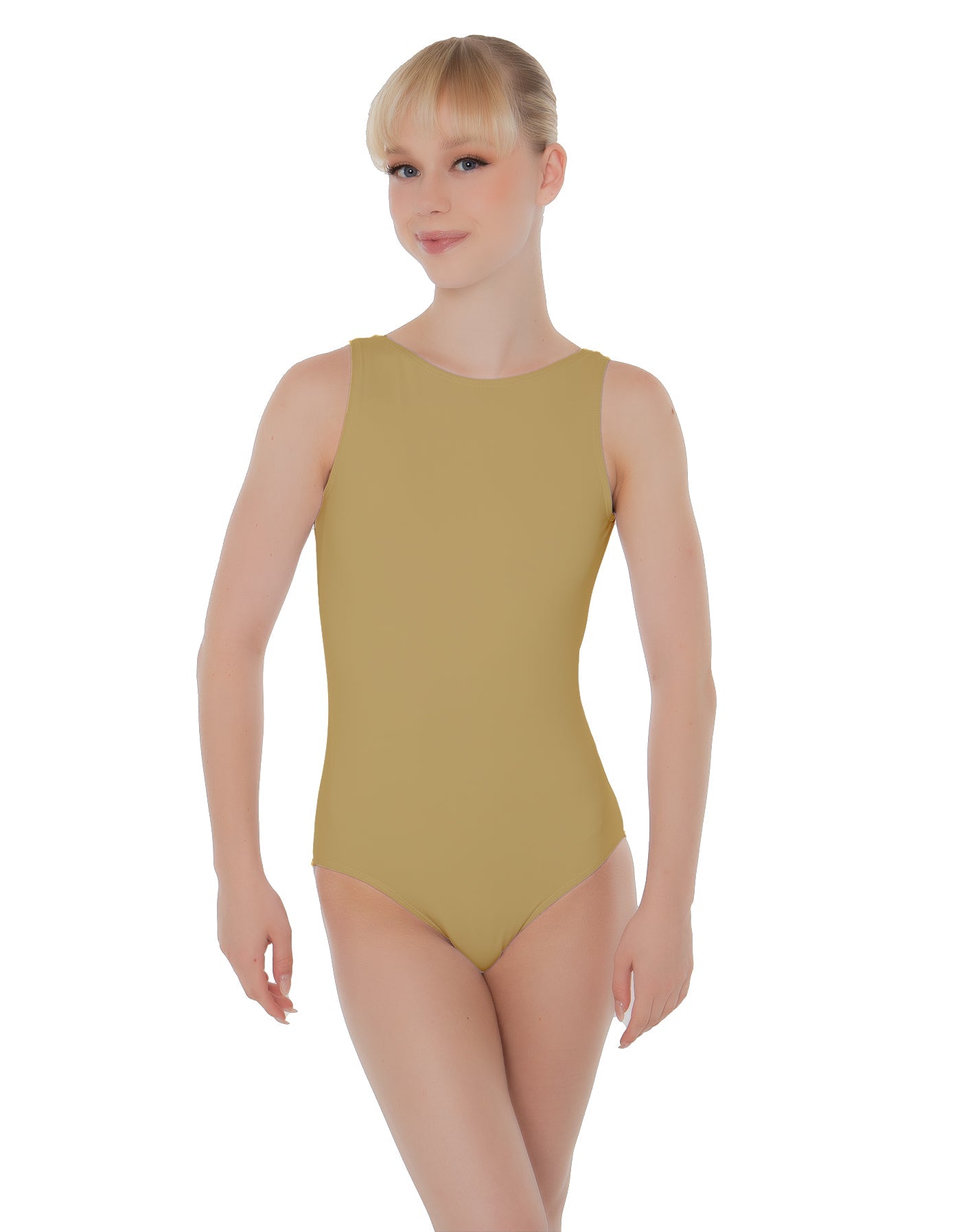 Solid Lycra Boatneck Open Back Leotard