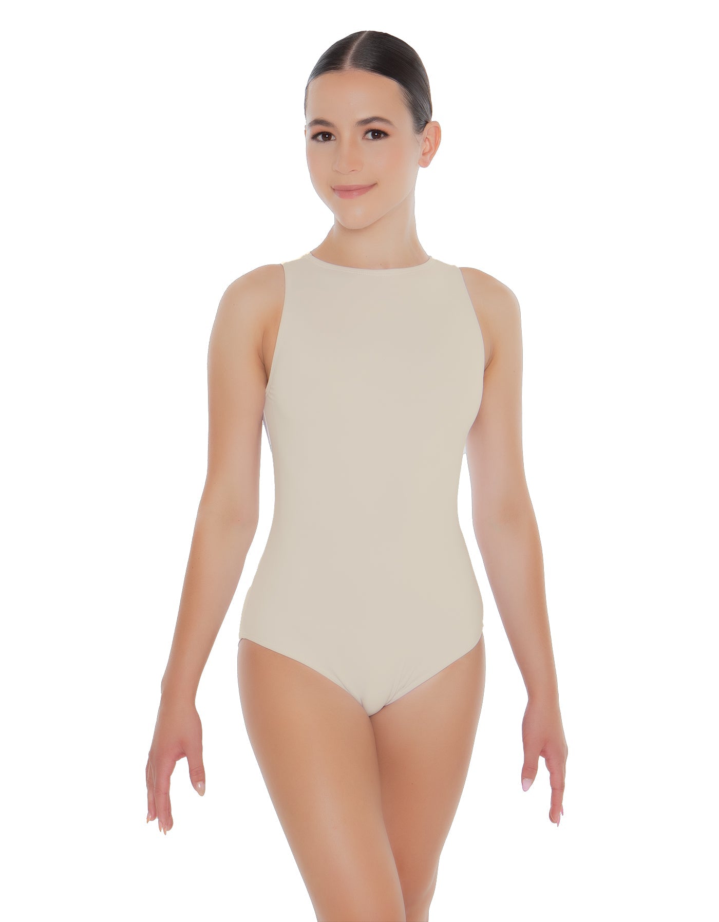 Solid Lycra High Back Tank Leotard