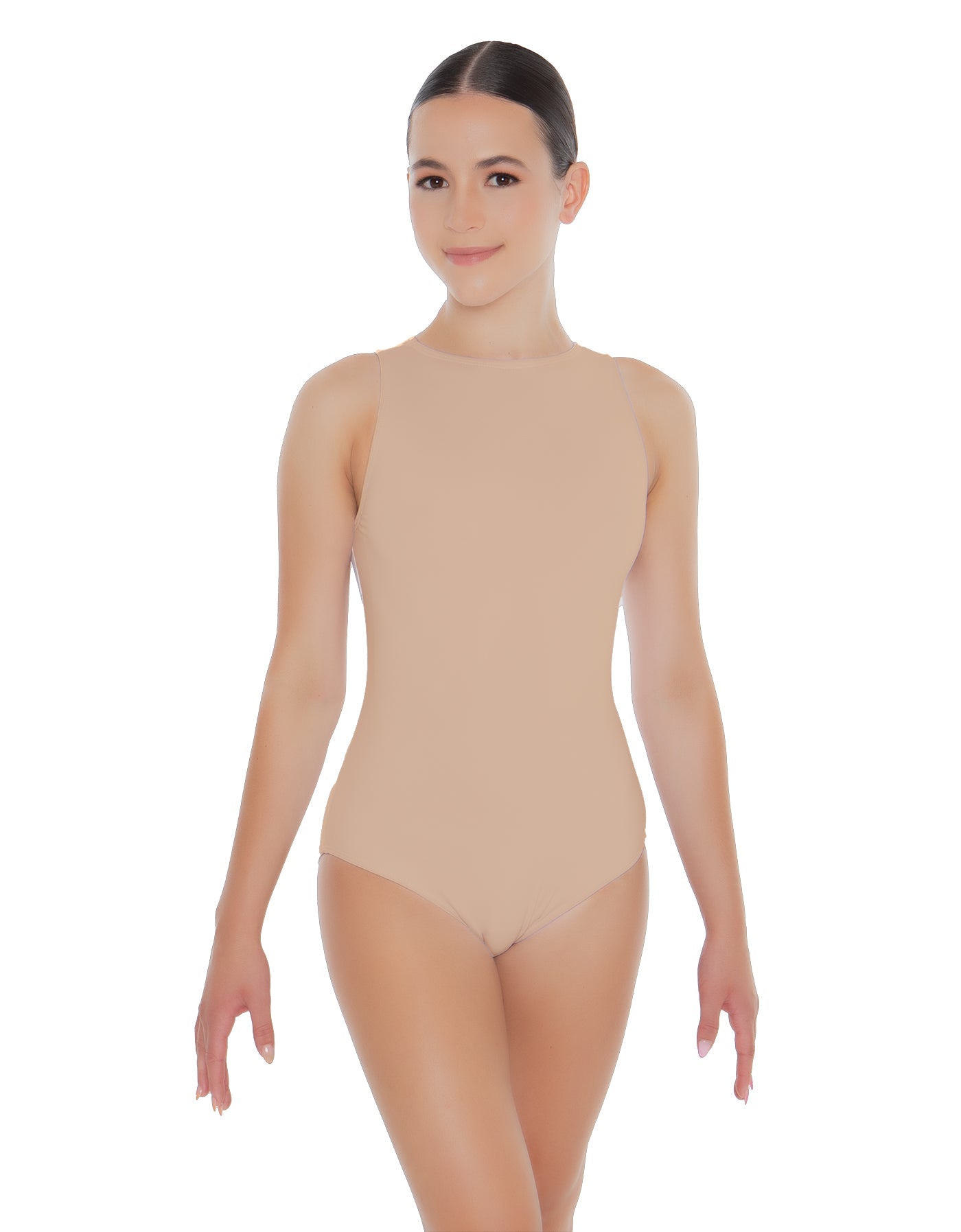 Solid Lycra High Back Tank Leotard