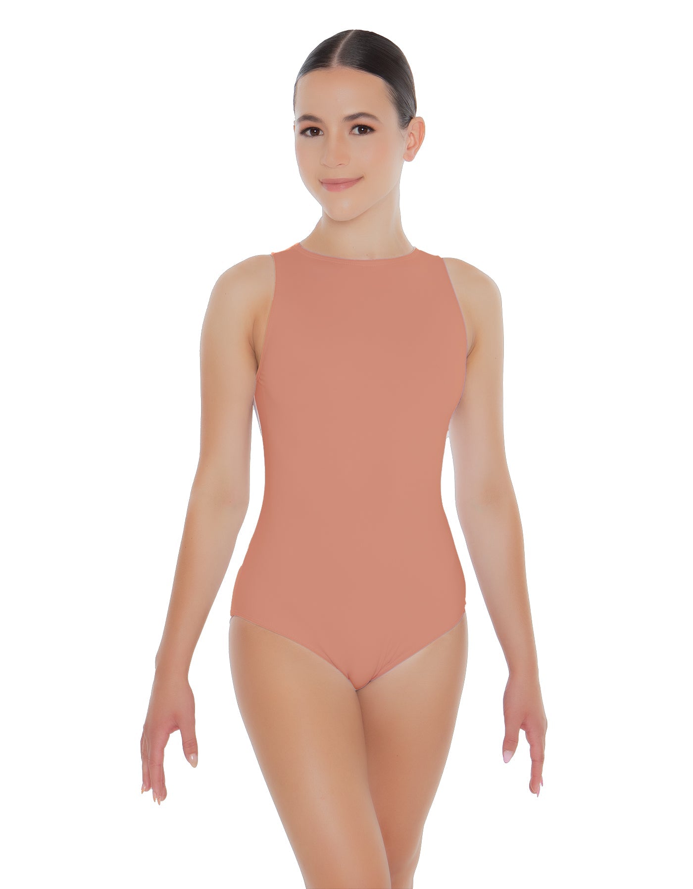 Solid Lycra High Back Tank Leotard
