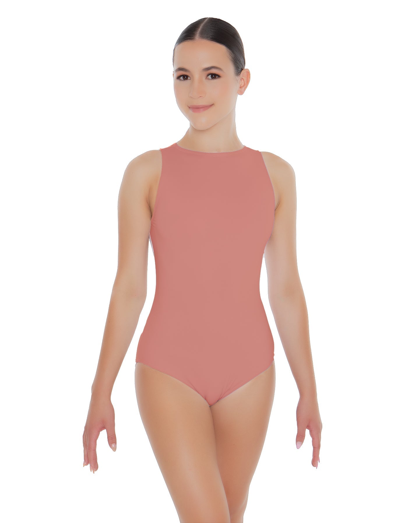Solid Lycra High Back Tank Leotard