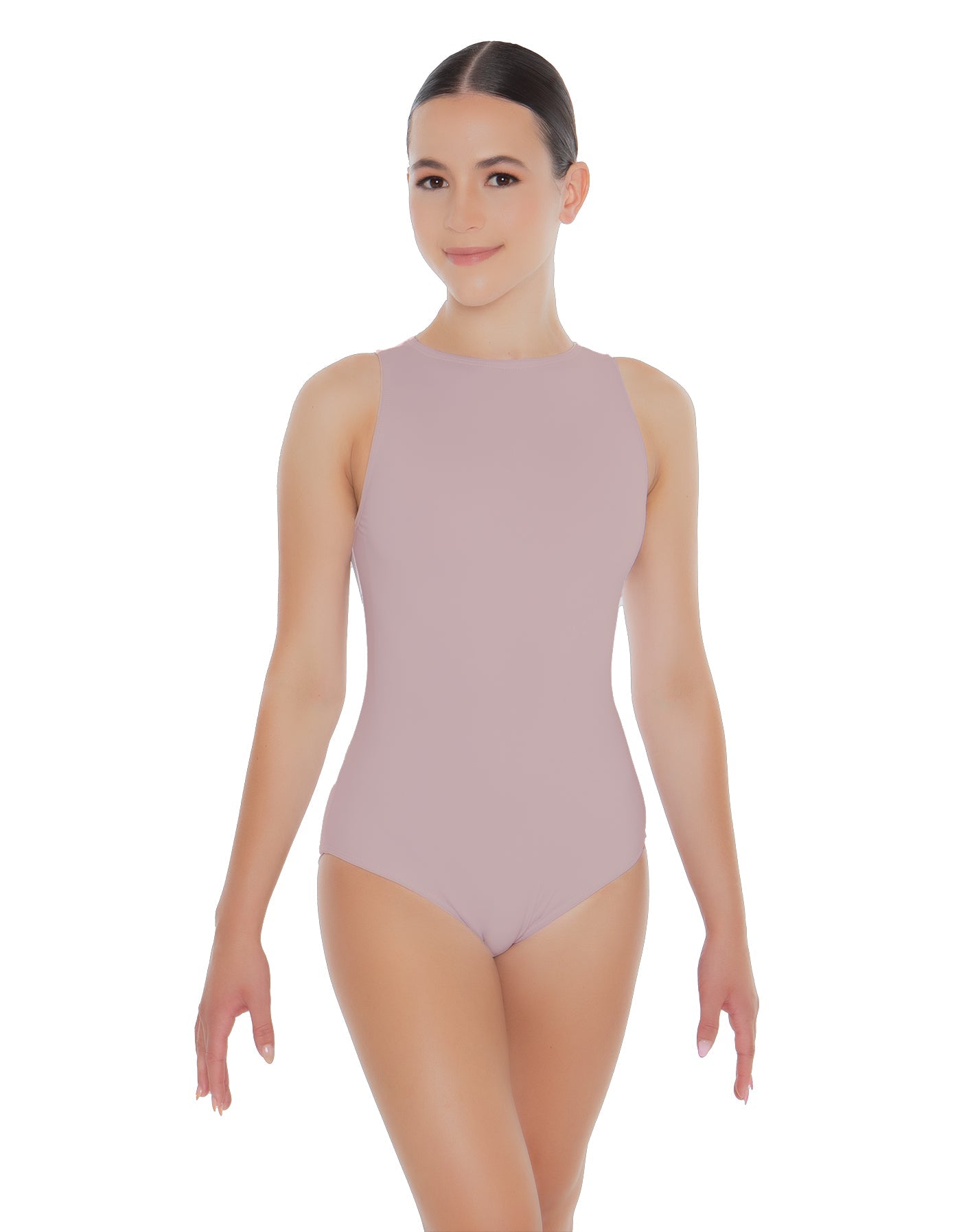 Solid Lycra High Back Tank Leotard