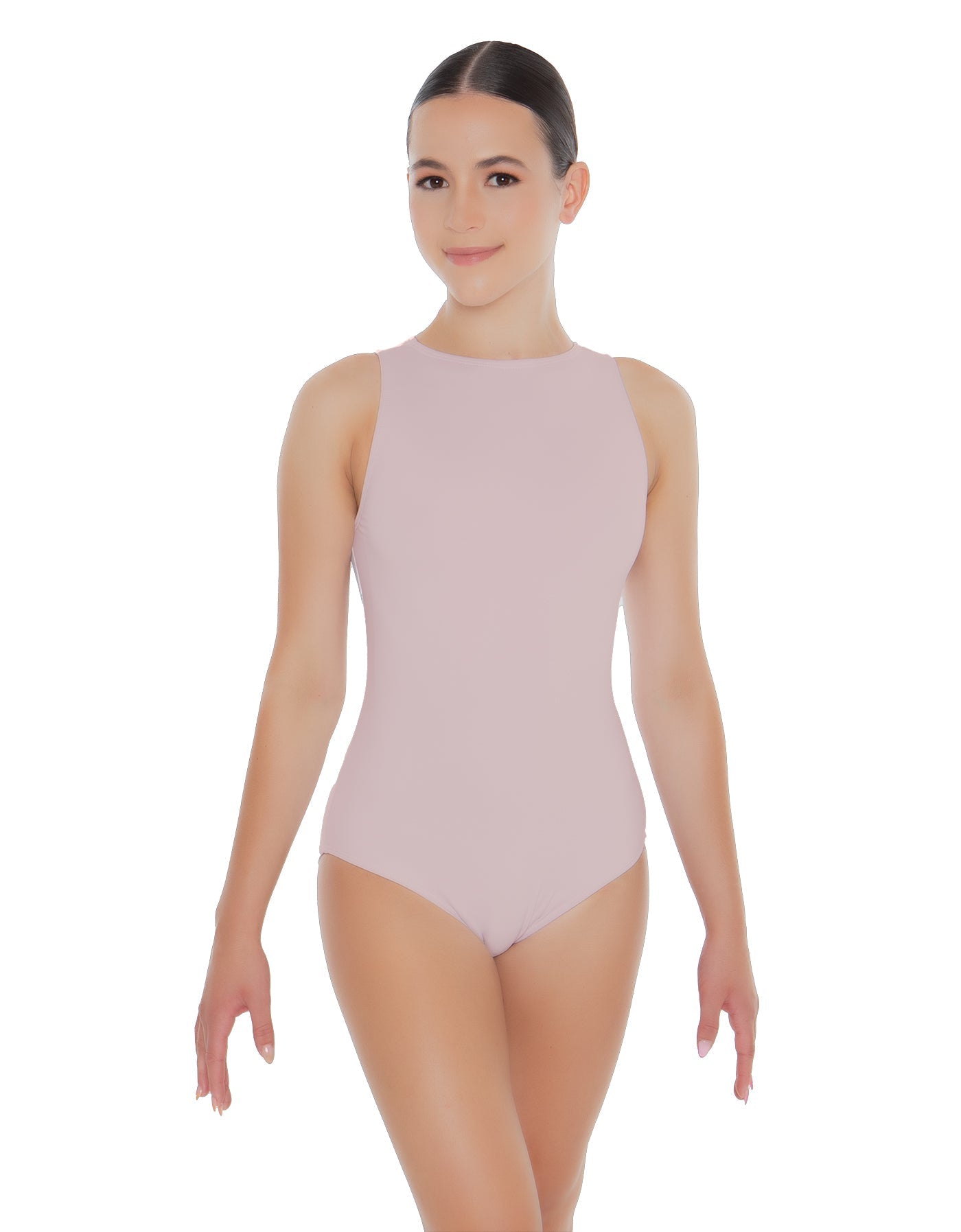 Solid Lycra High Back Tank Leotard
