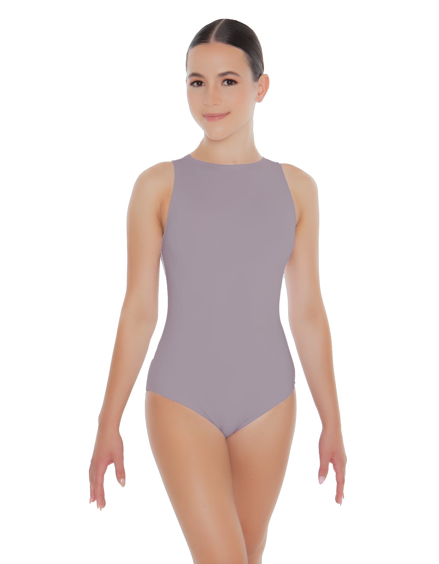 Solid Lycra High Back Tank Leotard