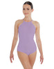 Solid Lycra Halter Leotard Covered Back
