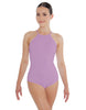 Solid Lycra Halter Leotard Covered Back