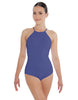 Solid Lycra Halter Leotard Covered Back
