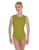 Solid Lycra Sleeveless Open Back Leotard