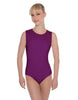 Solid Lycra Sleeveless Open Back Leotard