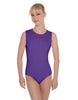 Solid Lycra Sleeveless Open Back Leotard