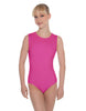 Solid Lycra Sleeveless Open Back Leotard