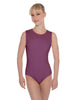 Solid Lycra Sleeveless Open Back Leotard