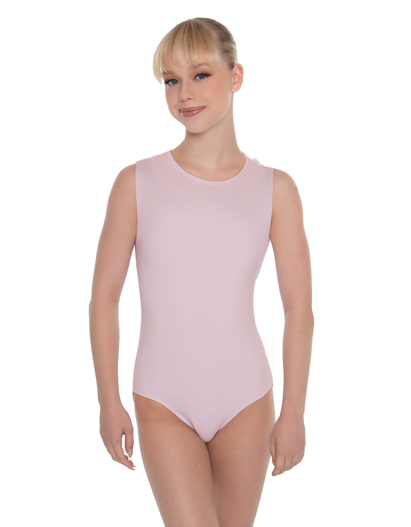Solid Lycra Sleeveless Open Back Leotard