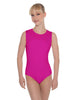 Solid Lycra Sleeveless Open Back Leotard