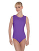 Solid Lycra Sleeveless Open Back Leotard