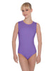 Solid Lycra Sleeveless Open Back Leotard