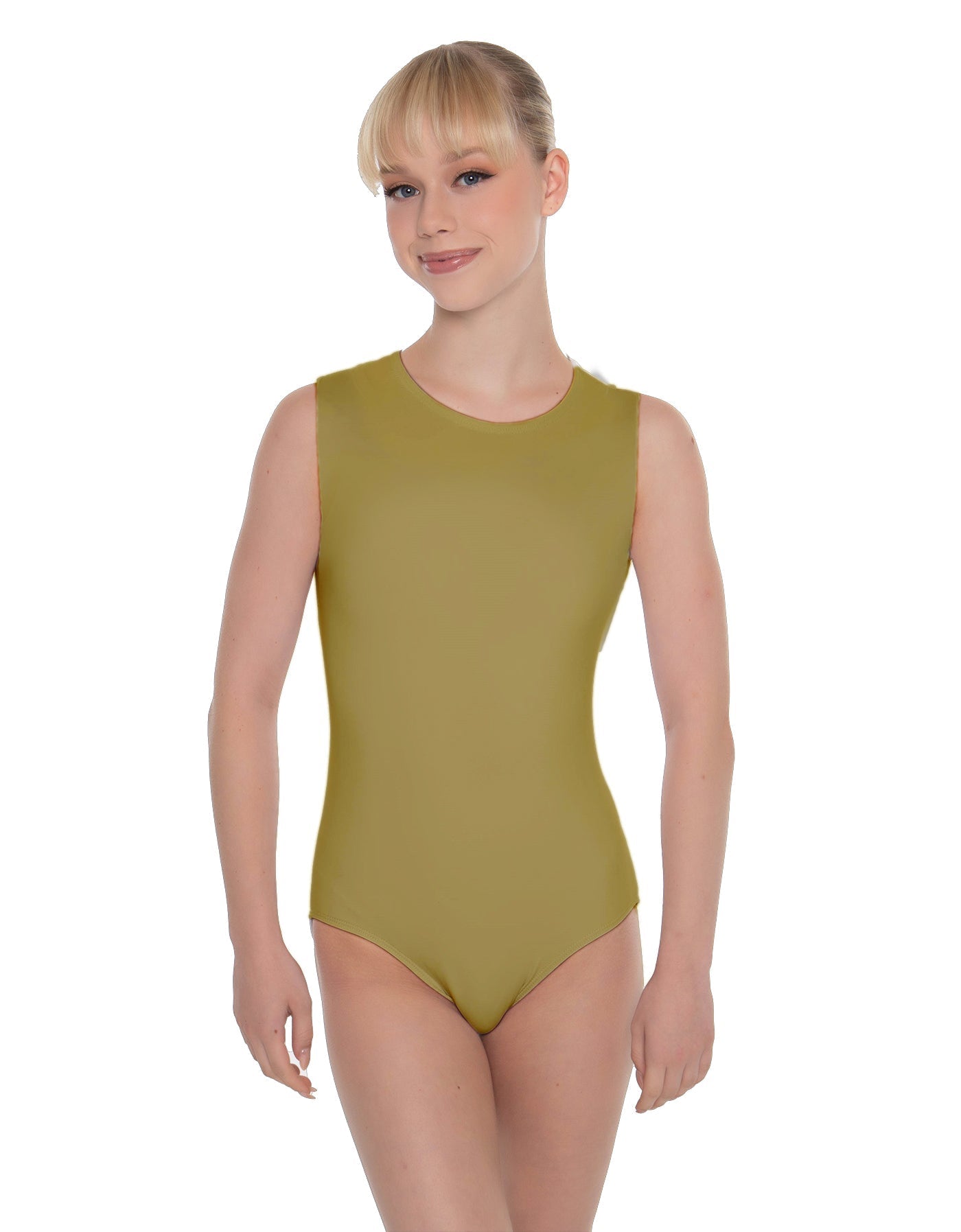 Solid Lycra Sleeveless Open Back Leotard