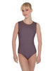 Solid Lycra Sleeveless Open Back Leotard