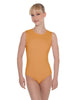 Solid Lycra Sleeveless Open Back Leotard