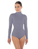 Solid Lycra TNeck LS Leotard Triangle Back