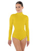 Solid Lycra TNeck LS Leotard Triangle Back