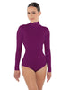 Solid Lycra TNeck LS Leotard Triangle Back