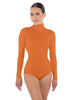 Solid Lycra TNeck LS Leotard Triangle Back