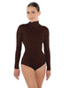 Solid Lycra TNeck LS Leotard Triangle Back