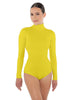 Solid Lycra TNeck LS Leotard Triangle Back
