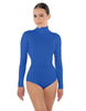 Solid Lycra TNeck LS Leotard Triangle Back