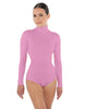 Solid Lycra TNeck LS Leotard Triangle Back
