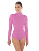 Solid Lycra TNeck LS Leotard Triangle Back