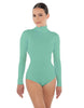 Solid Lycra TNeck LS Leotard Triangle Back