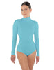 Solid Lycra TNeck LS Leotard Triangle Back