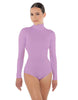 Solid Lycra TNeck LS Leotard Triangle Back